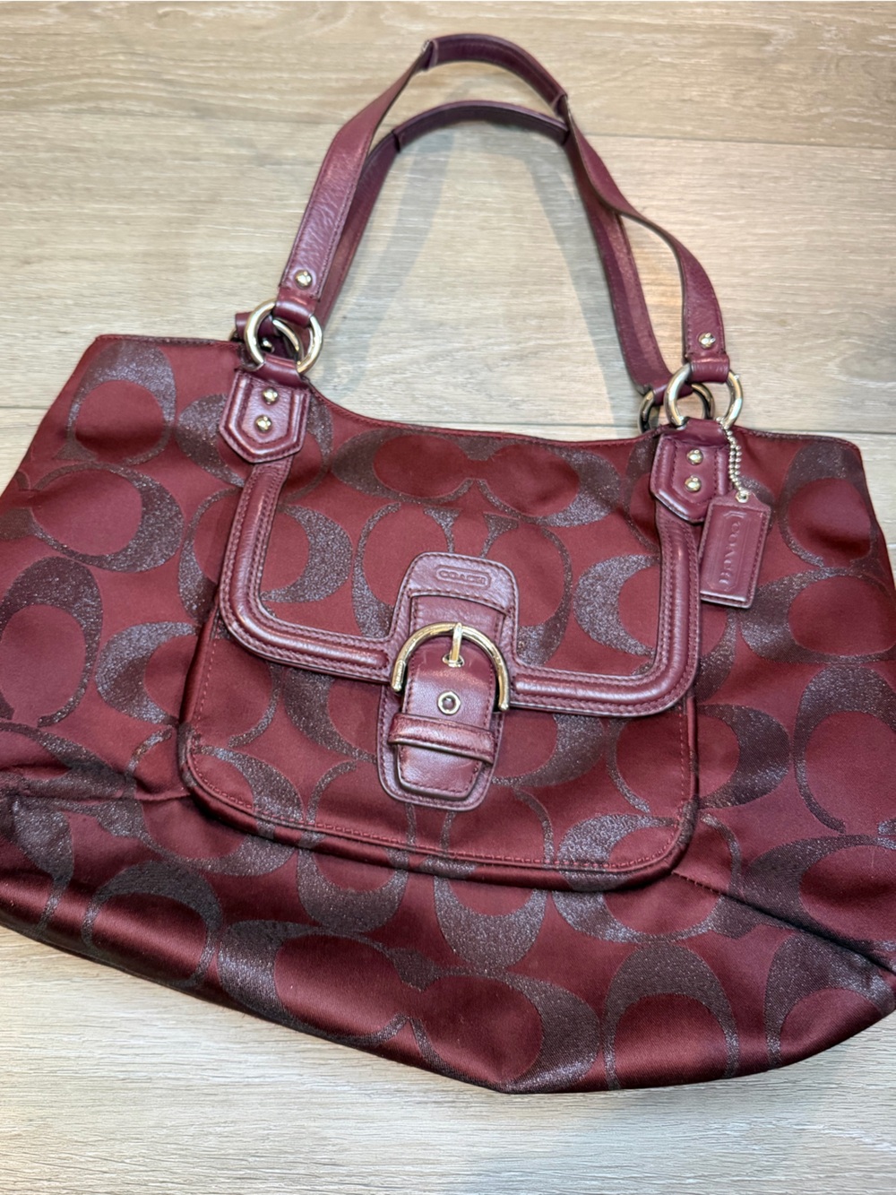 Coach Campbell Purse Burgundy / Maroon Handbag Shoulderbag G1382-F26246 - Picture 2 of 10